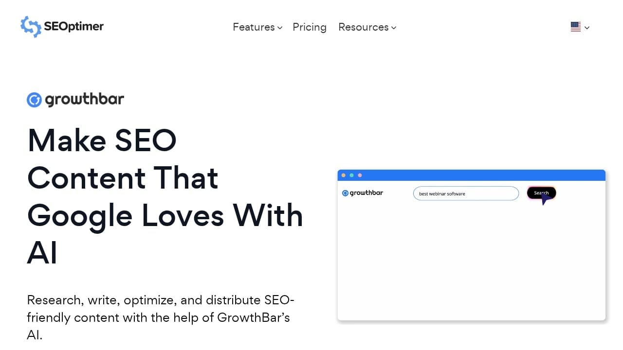 GrowthBar website screenshot
