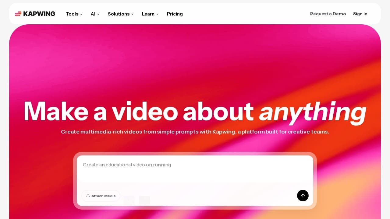 Kapwing website screenshot