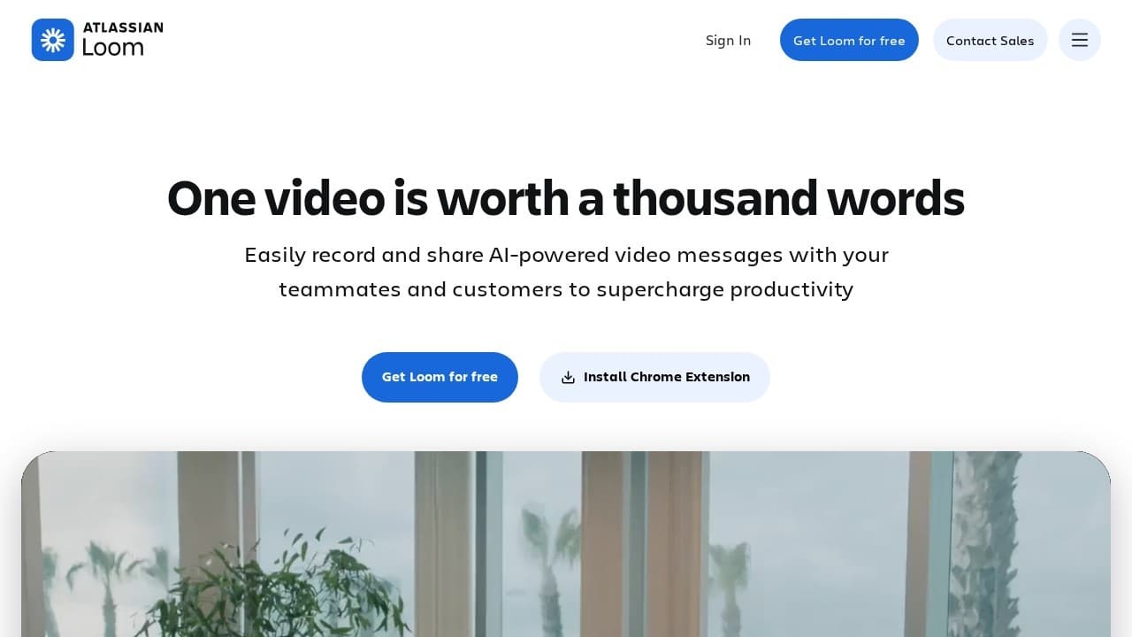 Loom website screenshot