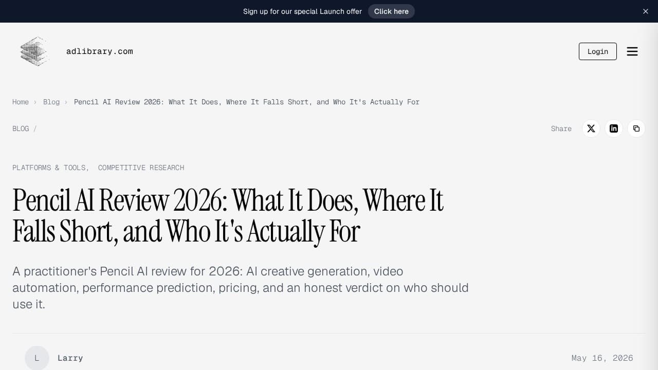 Pencil AI website screenshot