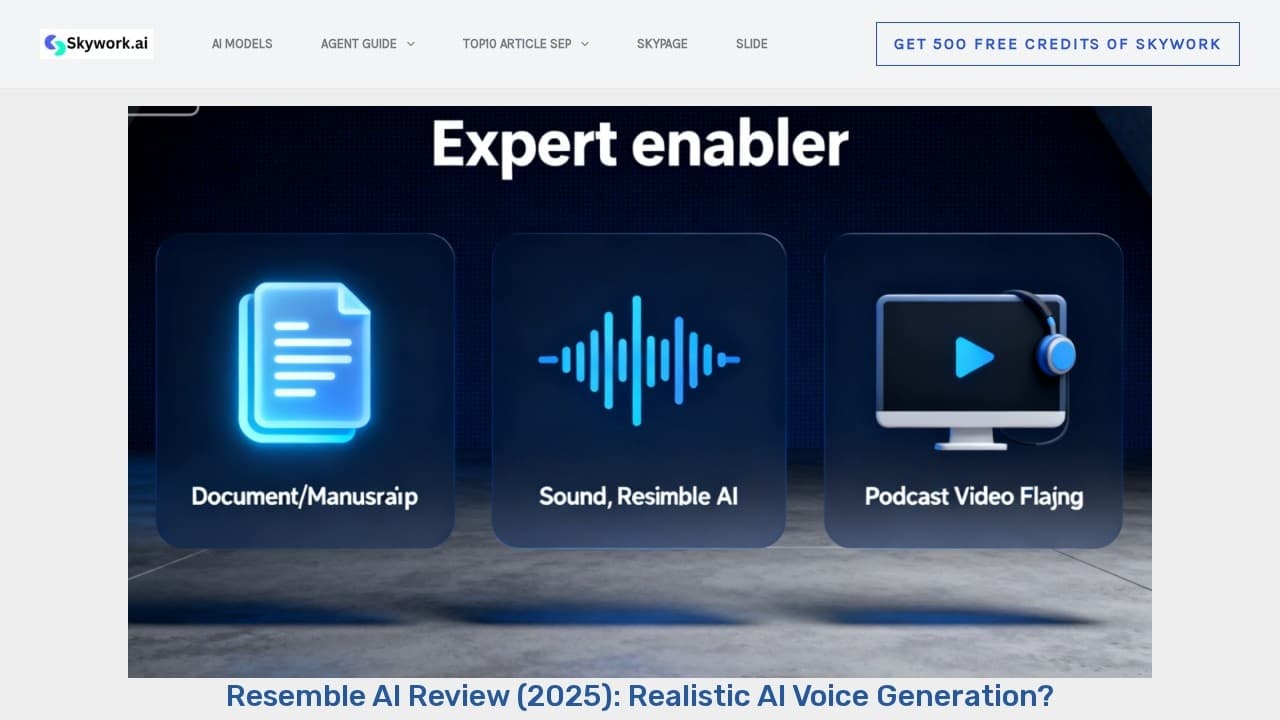 Resemble AI website screenshot