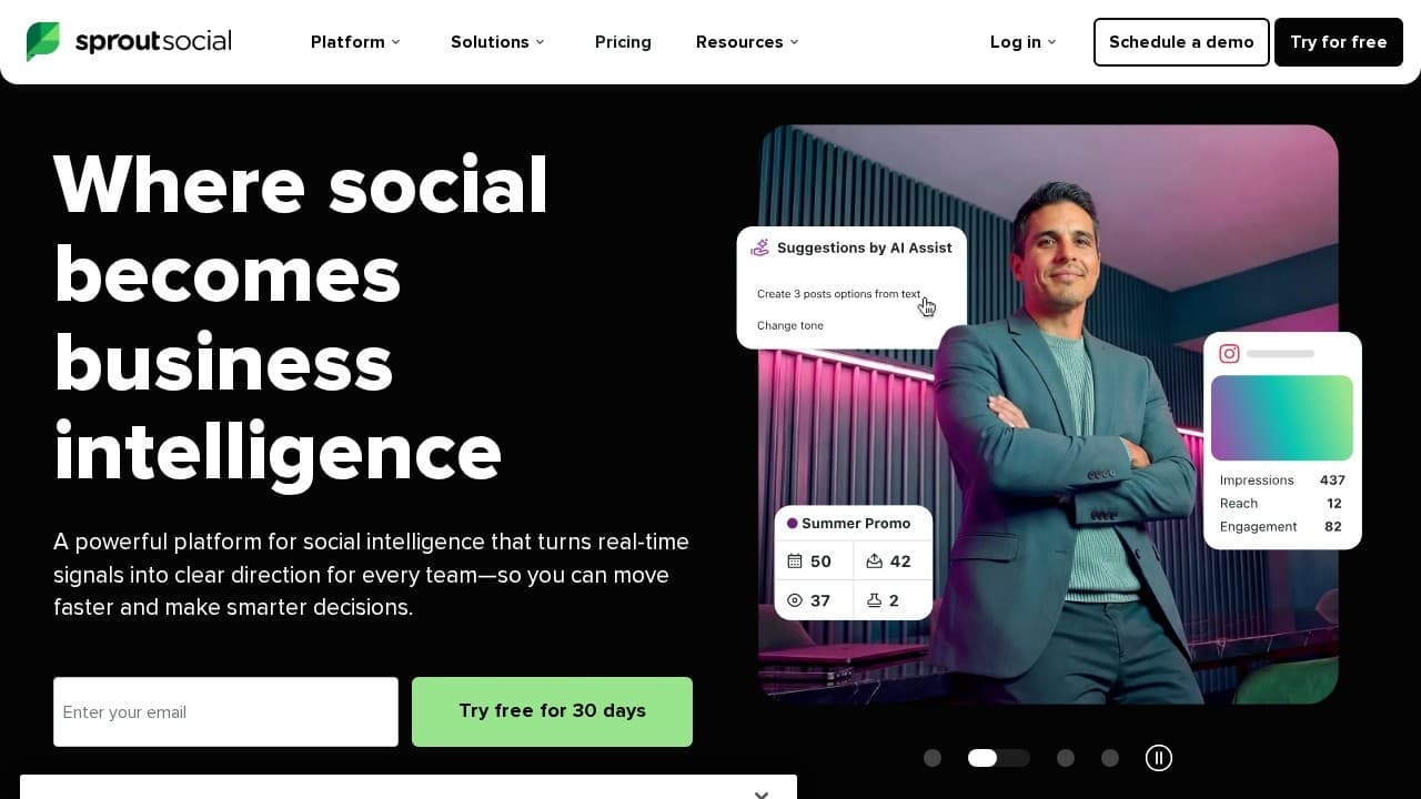 Sprout Social website screenshot