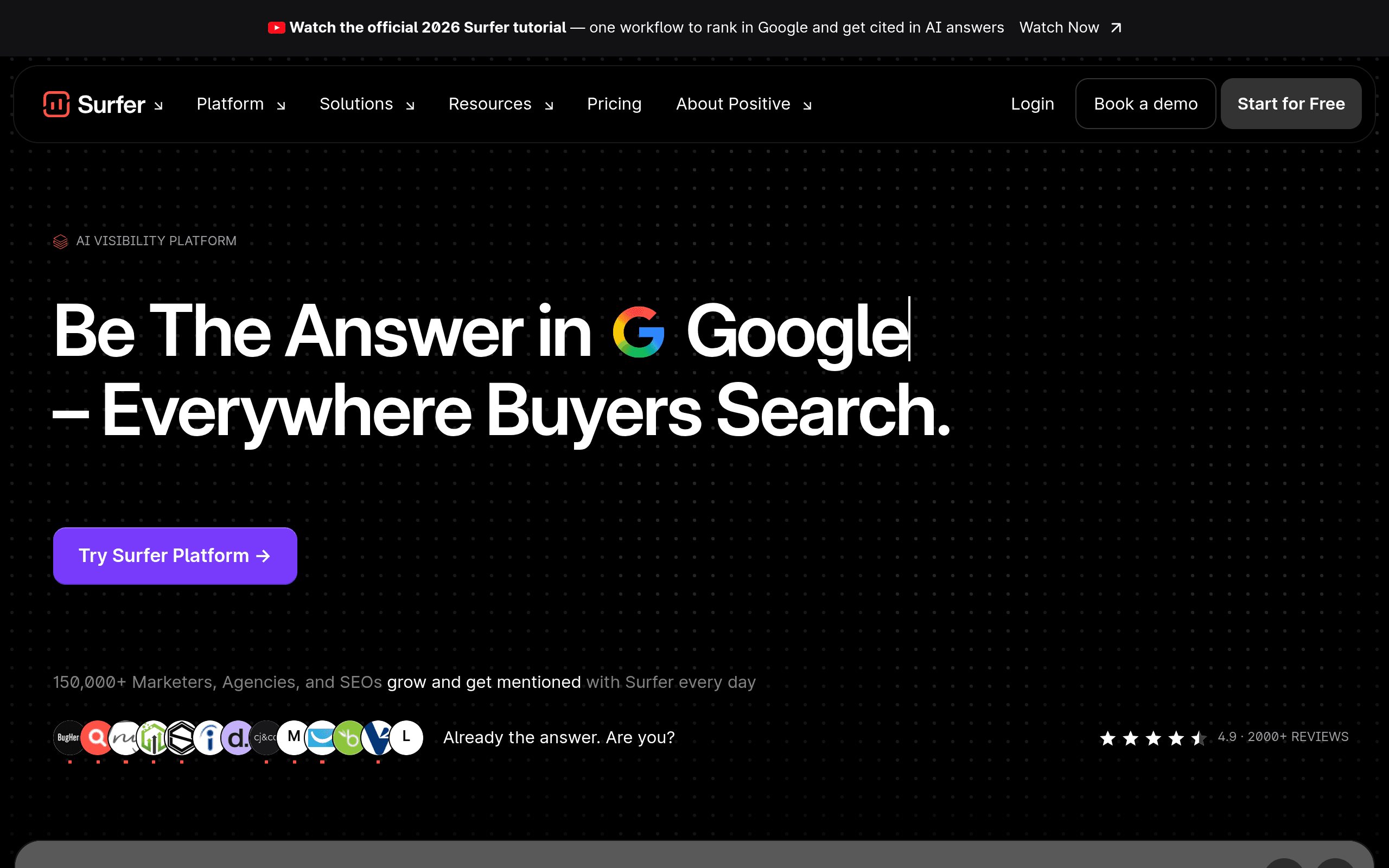 Surfer SEO screenshot