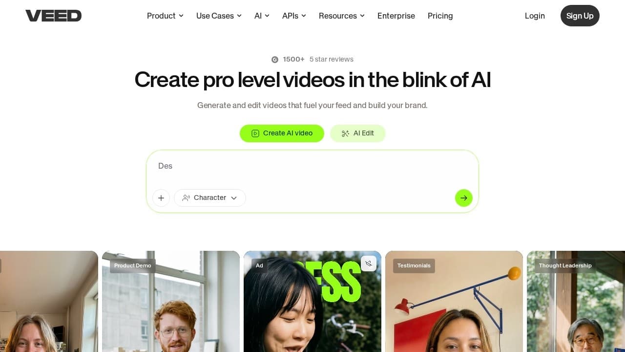 VEED.IO website screenshot