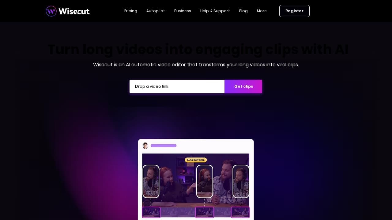Wisecut website screenshot
