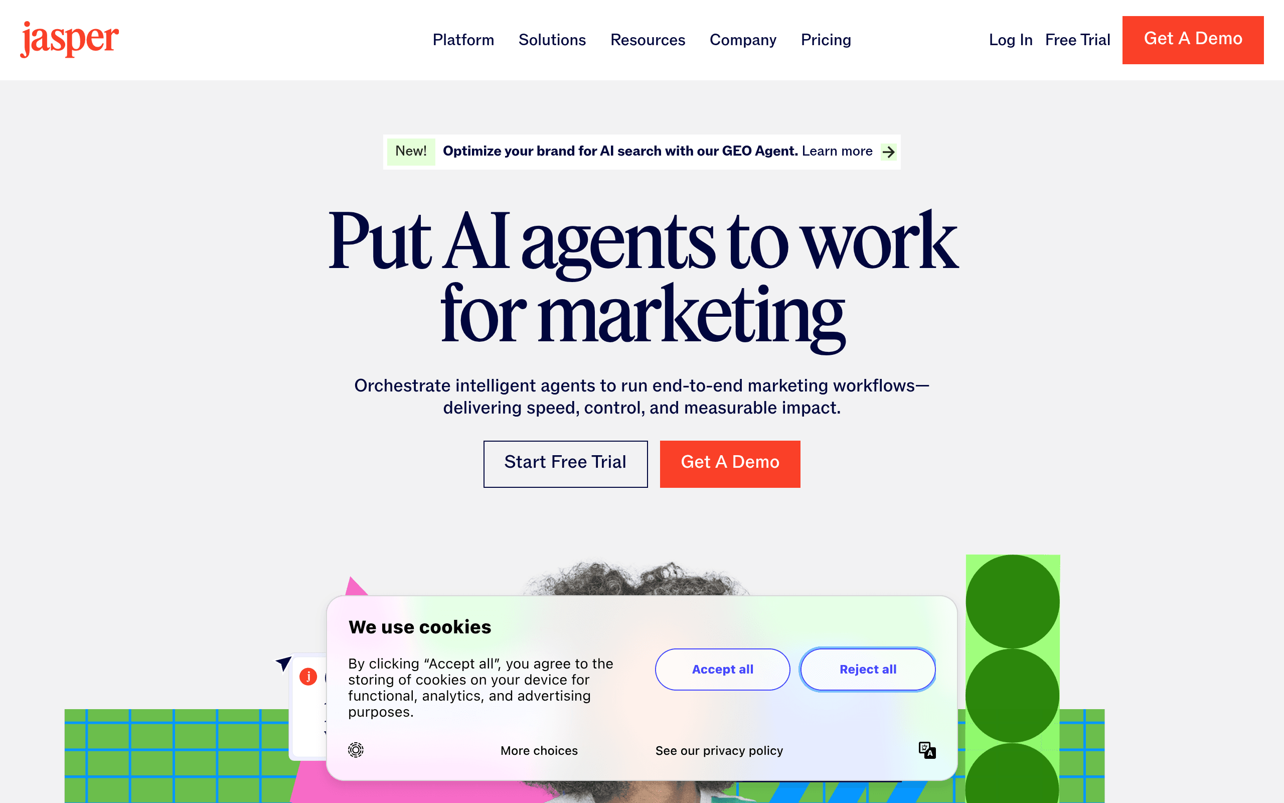 Jasper website screenshot