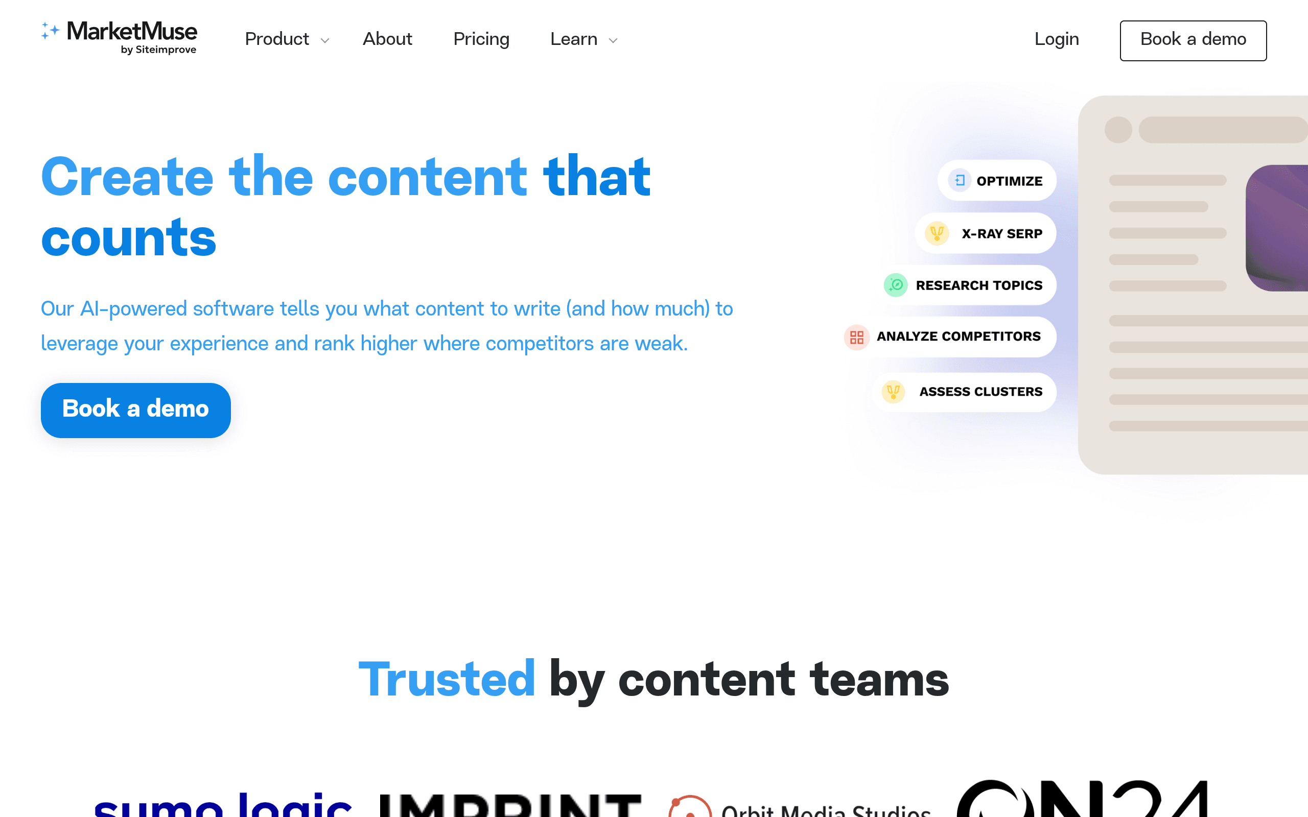 MarketMuse screenshot