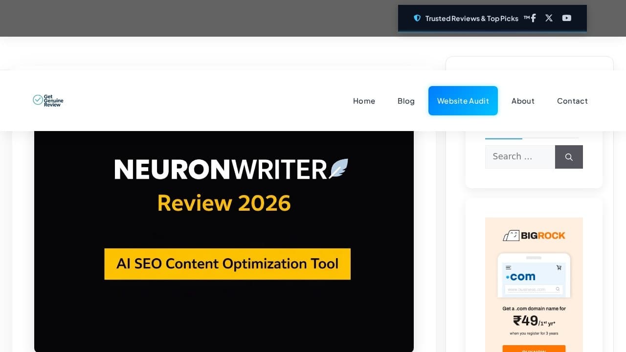 NeuronWriter website screenshot